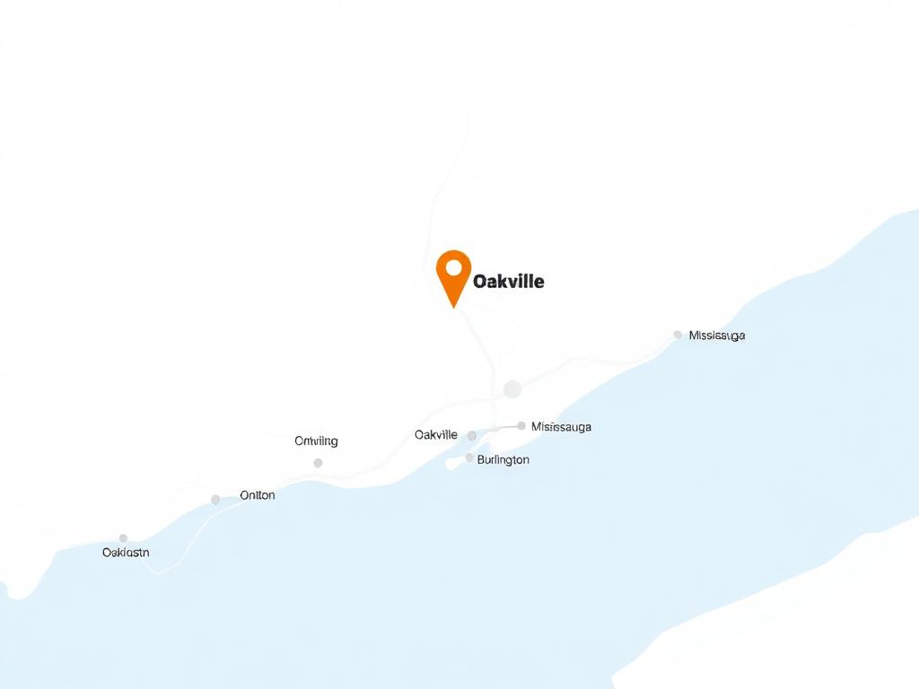 Bolan Group Demolition service area map covering Oakville, Burlington, Milton, Mississauga, Halton Region, and the GTA